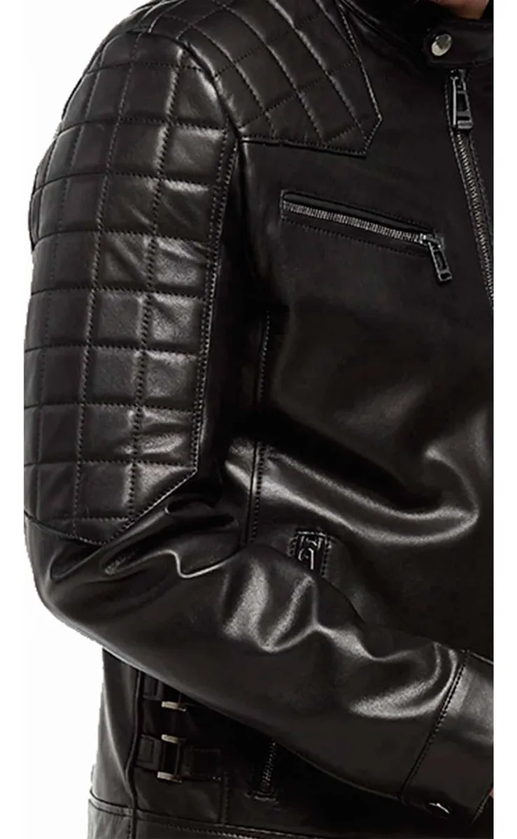 Miniatura 13 - Jaqueta de Couro Legítimo Masculino Esportiva