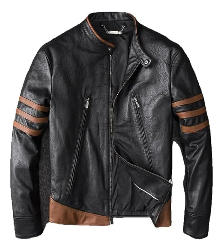 Miniatura 17 - Jaqueta de Couro Legítimo Masculino Esportiva
